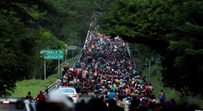 Migrantes de la caravana