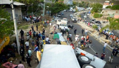 accidente de tráfico de tráiler en México