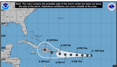 Posible ciclón se forma en el Atlántico rumbo al Caribe
