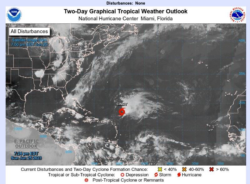 Cindy y Bret: dos tormentas tropicales coinciden en el Atlántico en junio por primera vez desde 1851 Cindy y Bret