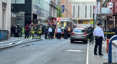 derrumbe de estacionamiento en Nueva York