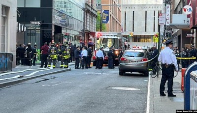 derrumbe de estacionamiento en Nueva York