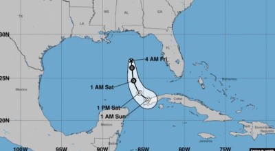 Depresión tropical avanza hacia el sur en el Golfo de México