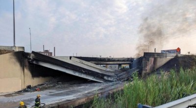 Se derrumba sección de autopista en Filadelfia